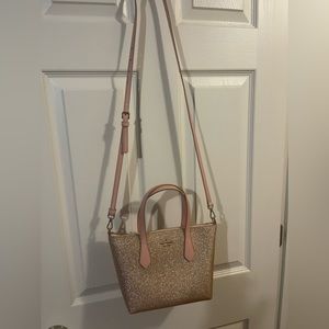 Kate spade purse rose gold glitter brand new without tags brand new